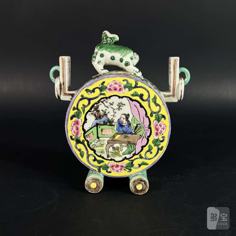 清晚期 粉彩人物纹香熏炉 - 图3